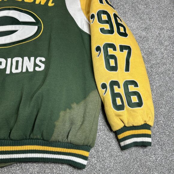 GREEN BAY PACKERS Vtg 1997 Letterman Varsity  Jacket Size XXL Super Bowl XXXI - Picture 14 of 16